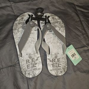 Reel Legends Gray Flip-Flops
